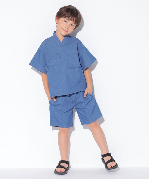 SHIPS 浴衣 KIDS:100〜130cm / デニム 甚平 キッズ 子供 男の子