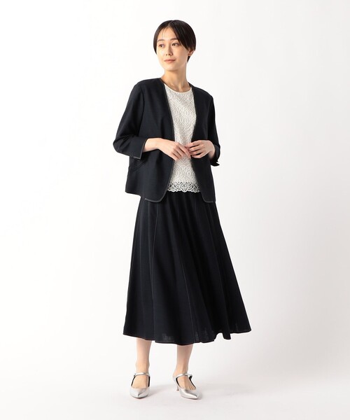 COMME CA スカート 「セットアップ対応」ナチュラルオックス