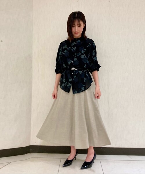 COMME CA スカート 「セットアップ対応」ナチュラルオックス
