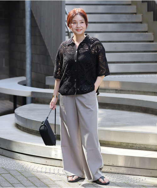 JOURNAL STANDARD新品☆エンブロイダリークロシェシャツ JOURNAL STANDARD カーディガン エンブロイダリークロシェシャツ