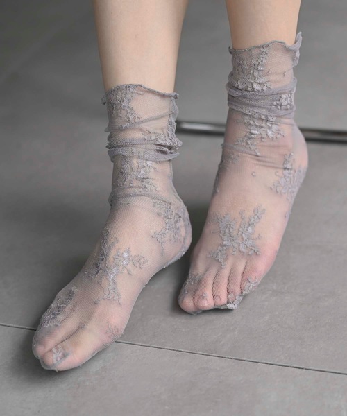 靴下 刺繍レースソックス レディース | FLANEEK. | 03
