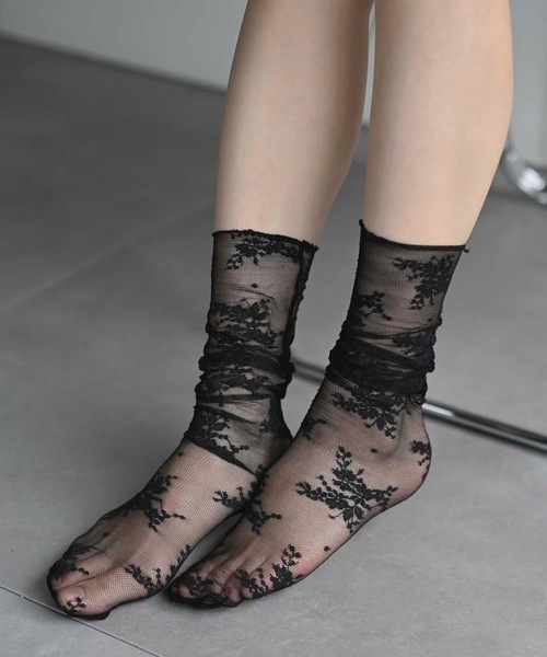 靴下 刺繍レースソックス レディース | FLANEEK. | 12