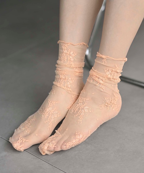 靴下 刺繍レースソックス レディース | FLANEEK. | 16