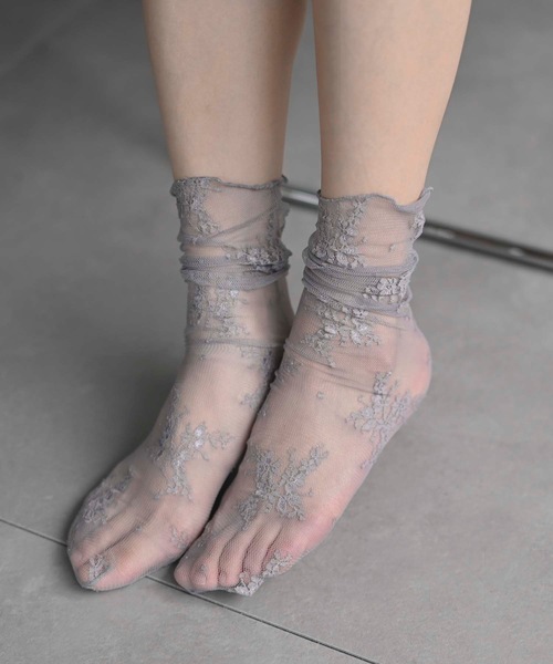 靴下 刺繍レースソックス レディース | FLANEEK. | 14