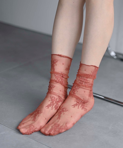 靴下 刺繍レースソックス レディース | FLANEEK. | 17
