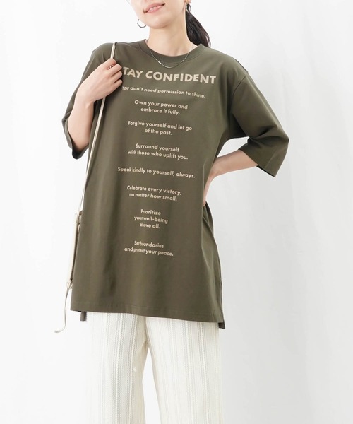 tシャツ LC/LLL ドライロゴラウンドTee レディース LADY LUCK LUCA tシャツ LC/LLL ロゴプリントチュニックTEE