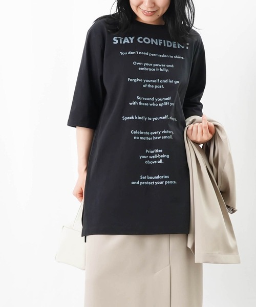 LADY LUCK LUCA tシャツ LC/LLL ロゴプリントチュニックTEE