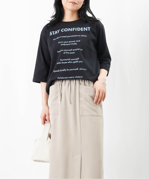 tシャツ LC/LLL フレンチロゴプリントT レディース LADY LUCK LUCA tシャツ LC/LLL フレンチロゴプリントT