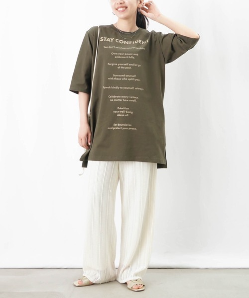 LADY LUCK LUCA tシャツ LC/LLL ロゴプリントチュニックTEE