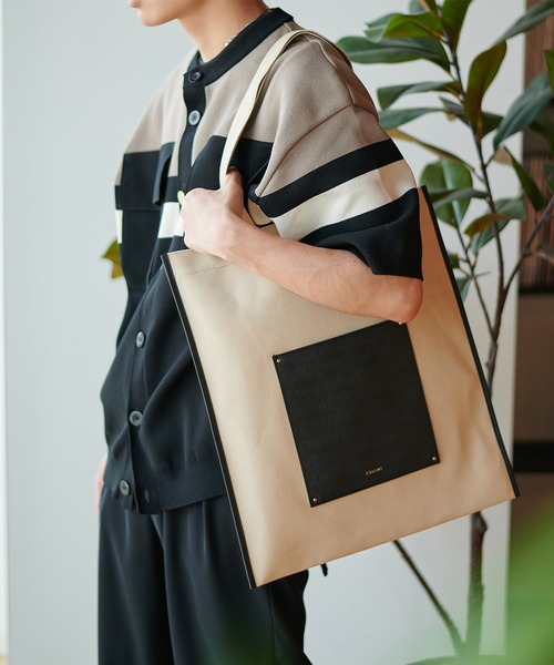 CULLNI トートバッグ 「CULLNI」別注Leather Pocket Canvas Eco