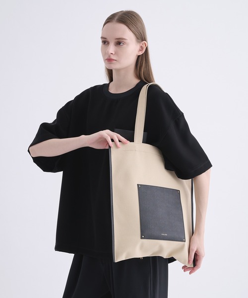 CULLNI（クルニ） トートバッグ 「CULLNI」別注Leather Pocket Canvas