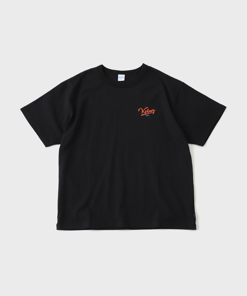 ケボズ　keboz Tシャツ ケボズ KEBOZ MULTI BORDER S/S TEE 2 （BROWN×YELLOW