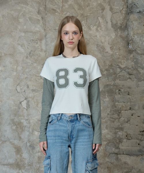 LARTIGENT ♥ L13 STRIPE T-SHIRT /追跡付 LARTIGENT tシャツ L13 STRIPE T-SHIRT レディース : ZOZOTOWN
