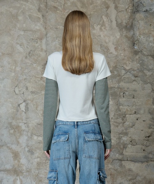 LARTIGENT☆L13 STRIPE T-SHIRT MUSINSA | LARTIGENT L13 STRIPE T-SHIRT(IVORY)