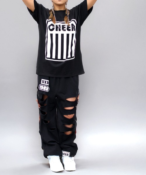 CHEER（チアー） スウェットパンツ ジャージ ダメージ加工スウェット