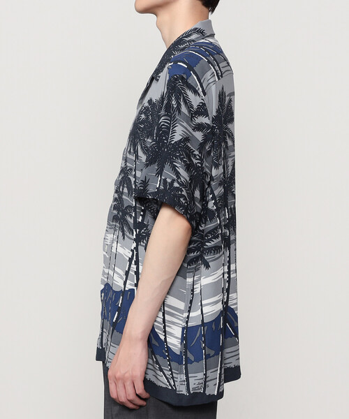 名作 NOMA t.d. 22SS オープンカラーシャツ 半袖 総柄 花柄 4 NOMA t.d. シャツ NOMARHYTHM TEXTILE | 「別注」オープンカラー