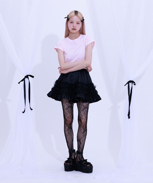 Fickle Bebe スカート グラデーションフリルスカート : ZOZOTOWN