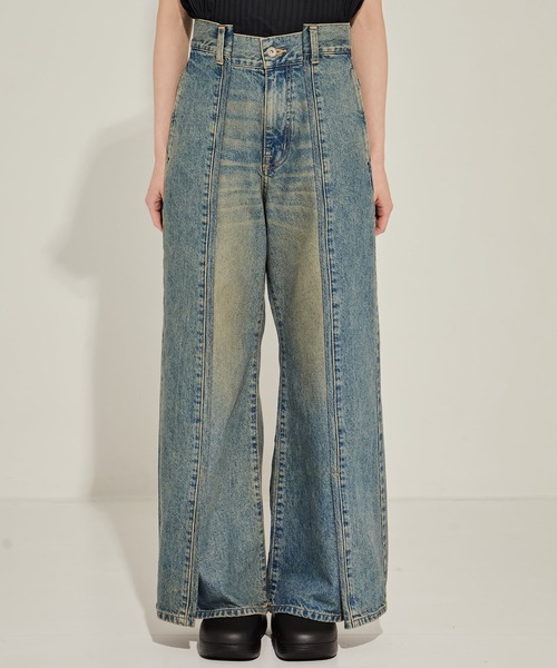 STUDIOUS/SideFoldedJeans/サイドフォールデッドジーンズ STUDIOUS（ステュディオス） ジーンズ デニム デニムパンツ 「STUDIOUS
