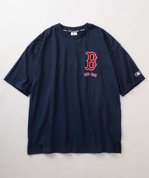 「MLB」 半袖Tシャツ M レッド メンズ