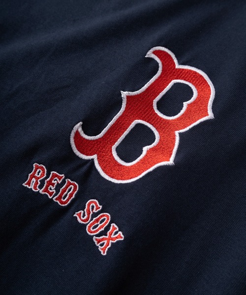 「MLB」 半袖Tシャツ M レッド メンズ