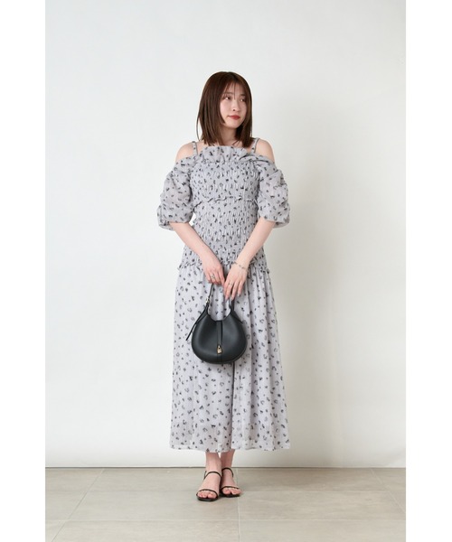 SNIDEL フローラルオフショルダーワンピース SNIDEL SALE40%OFF スナイデル ワンピース 25春夏 ショルダー