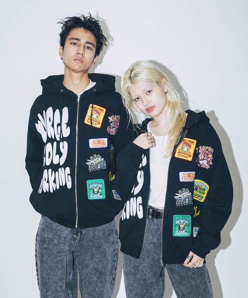 XLARGE ブラックパーカー Mサイズ XLARGE 「XLARGE」 ジップアップパーカー M ブラック メンズ