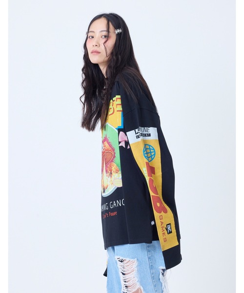 tシャツ /little sunny bite/mushroom graphic long tee レディース メンズ Little sunny bite tシャツ 「8」「it」「little bite」mushroom