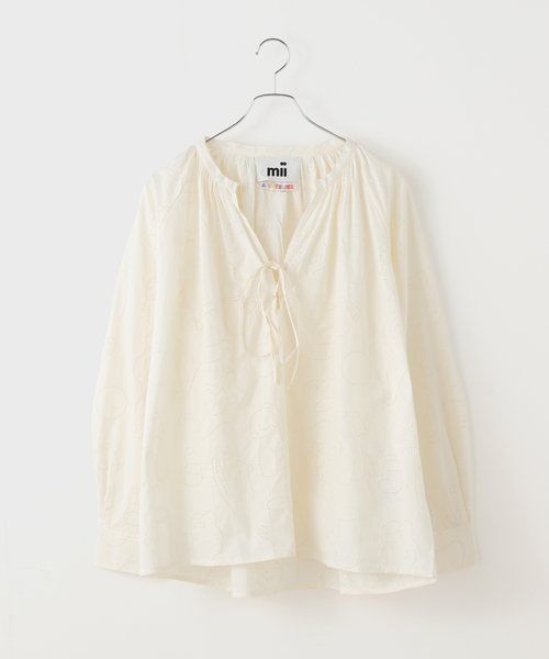 ブラウス シャツ 「Mii / ミイ」BRODERIE ANGLAISE TUNIC レディース