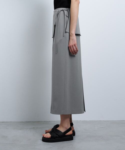 LANVIN en Bleu ロング スカート トリクシオンラップスカート