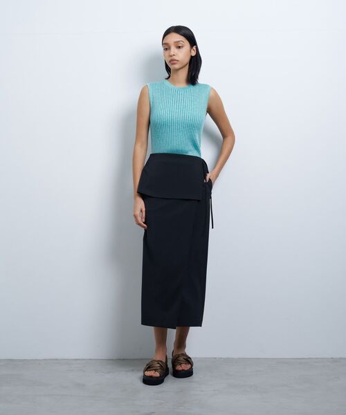 LANVIN スカート ウールトロピカルドレープタイトスカート|LANVIN en Bleu