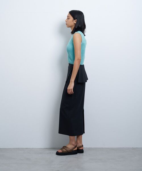 LANVIN en Bleu スカート トリクシオンラップスカート