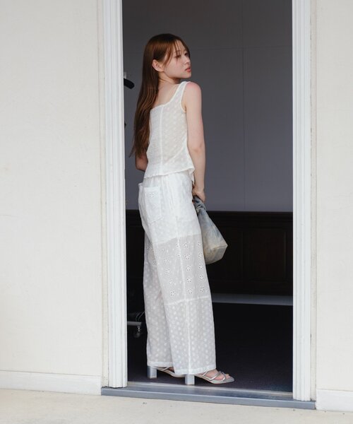 ＊saaaaaku＊ kastane レースデニムパンツ サイズ0 Kastane パンツ 「低身長サイズ/2サイズ展開/セットアップ対応