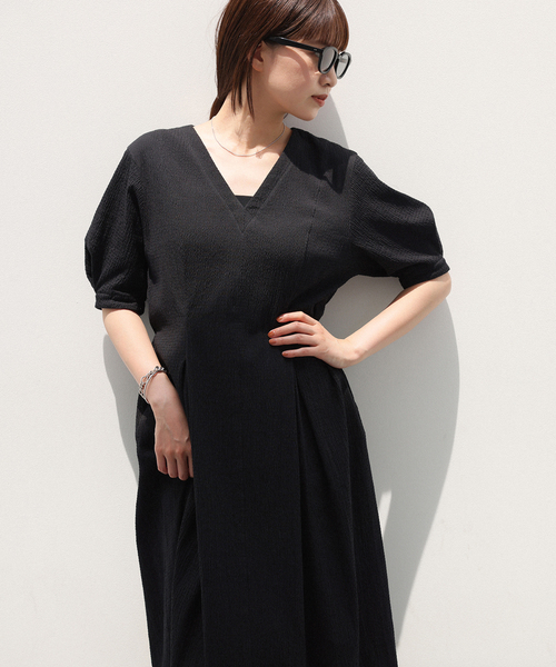 IENA（イエナ） ワンピース 「追加」B. サッカーVネックワンピース