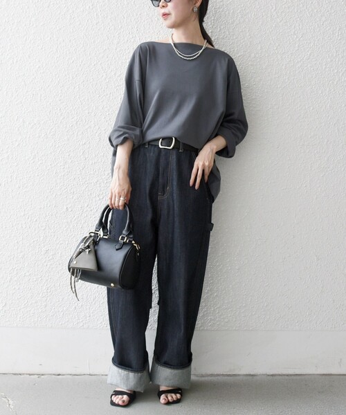 SHIPS for women / シップスウィメン SHIPS any:〈接触冷感/汗染み防止加工/洗濯機可能〉ボートネック ワイド ロンTEE セール】SHIPS any:〈接触冷感/汗染み防止加工/洗濯機可能