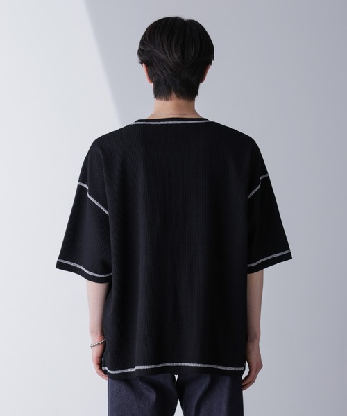 「NANO universe」 半袖Tシャツ M ブラック メンズ