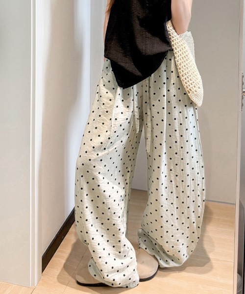 Studio Doe ストライプコットンリネンイージーパンツ (Women) Morris & Sons パンツ MORRIS ＆ SONS | ストライプ イージー