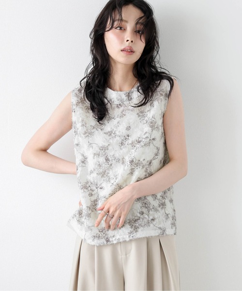 seyto サイズ3 / ジャガードフリンジノースリーブトップス seyto（セイト）の「Jacquard fringe sleeveless tops