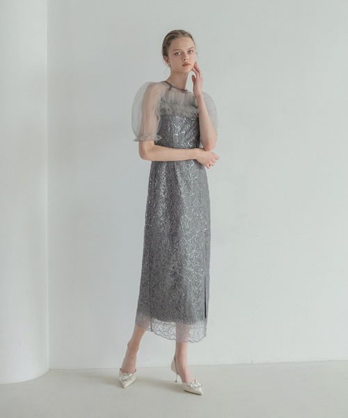 Leja（レジャ） ドレス 「LEJA」チュールフラワースパンコールIライン