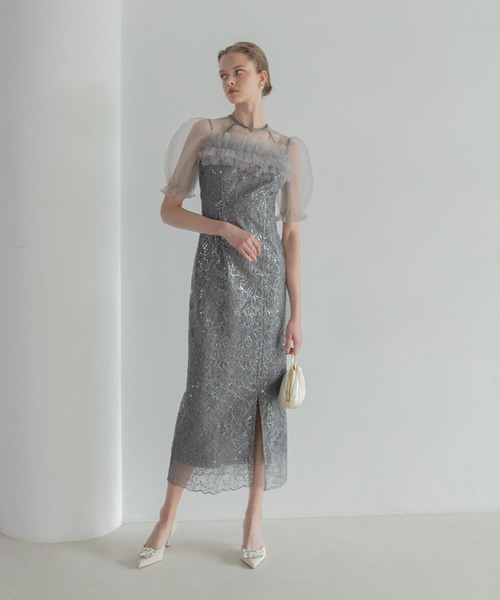 Leja（レジャ） ドレス 「LEJA」チュールフラワースパンコールIライン