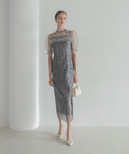 Leja（レジャ） ドレス 「LEJA」チュールフラワースパンコールIライン