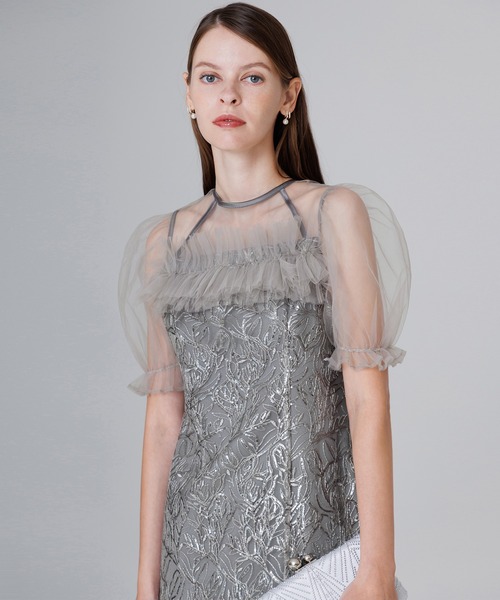 Leja（レジャ） ドレス 「LEJA」チュールフラワースパンコールIライン