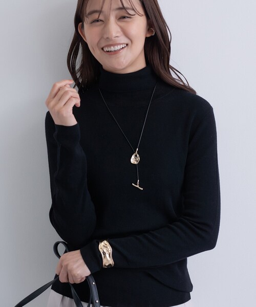 23AW❣️定価30998円 ￼ INDIVI ラメニットプルオーバー INDIVI ニット セーター シアーラメニット レディース
