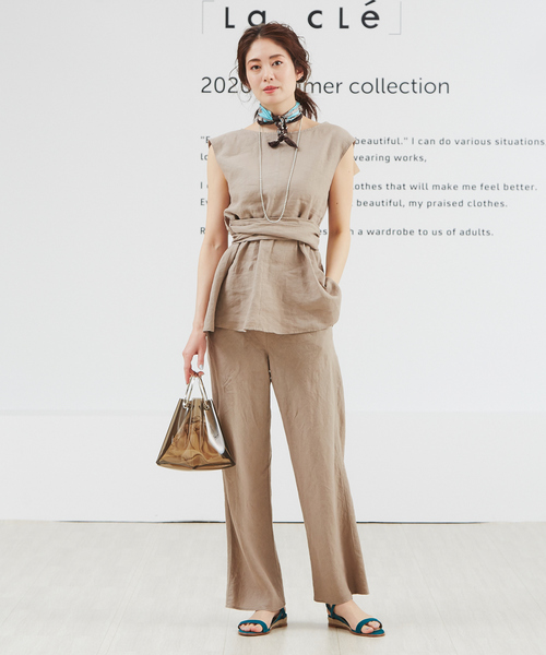 「Rouge vif」 パンツ 38 ベージュ レディース_画像4