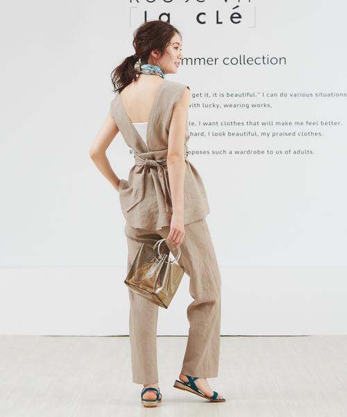 「Rouge vif」 パンツ 38 ベージュ レディース_画像5