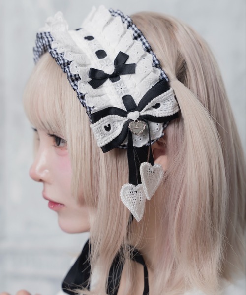 mine by LAFARY ギンガムチェックヘッドドレス : ZOZOTOWN Yahoo!店