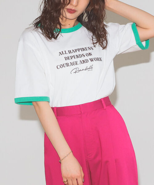 「BeAMS DOT」 半袖Tシャツ FREE グリーン レディース_画像2