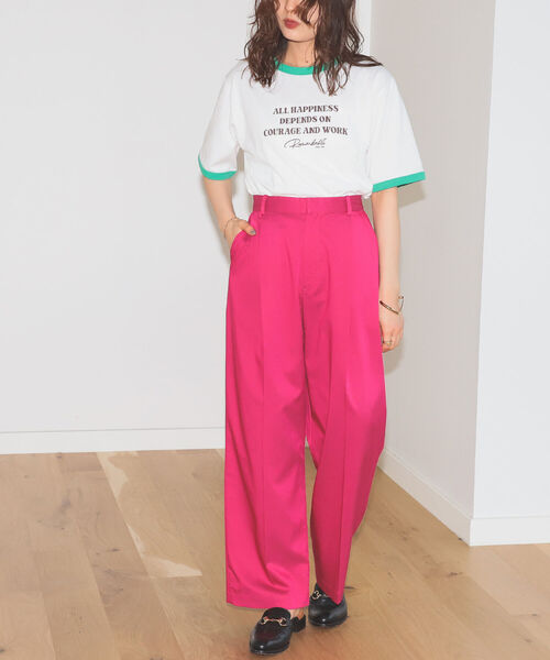 「BeAMS DOT」 半袖Tシャツ FREE グリーン レディース_画像3