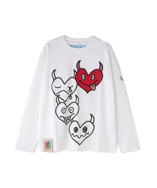 maxsix tシャツ maxsix(マックスシックス）ONI HERTS L/S TEE メンズ