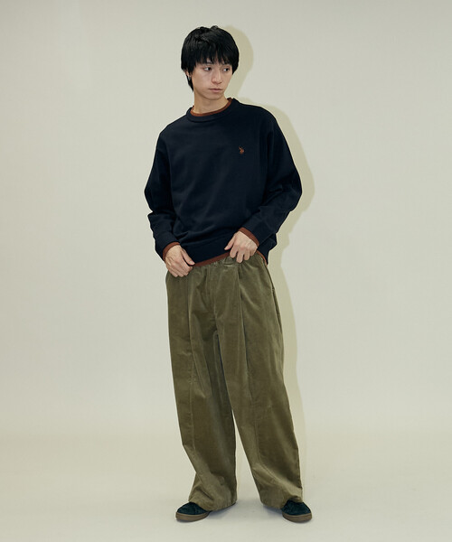 PUBLUX（パブリュクス） ワイドパンツ パンツ ワイドコーデュロイ
