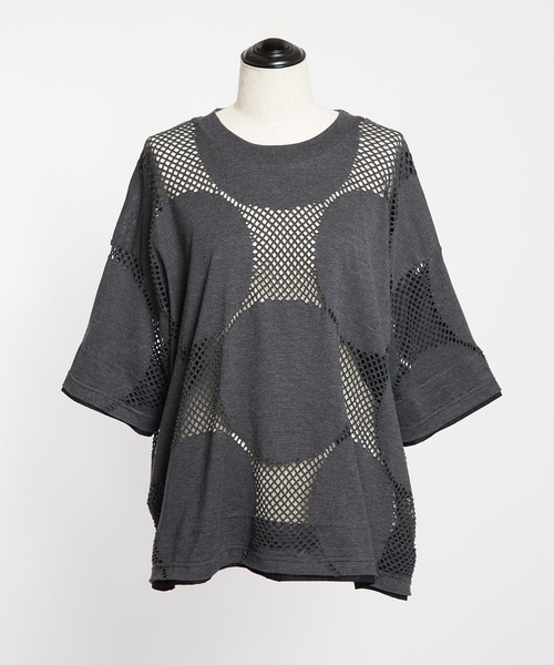 「gomme」 半袖Tシャツ MEDIUM チャコールグレー レディース_画像5